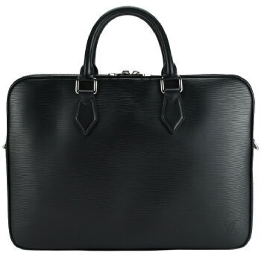 Louis Vuitton Leather Dandy Business Document Briefcase Bag Epi Black